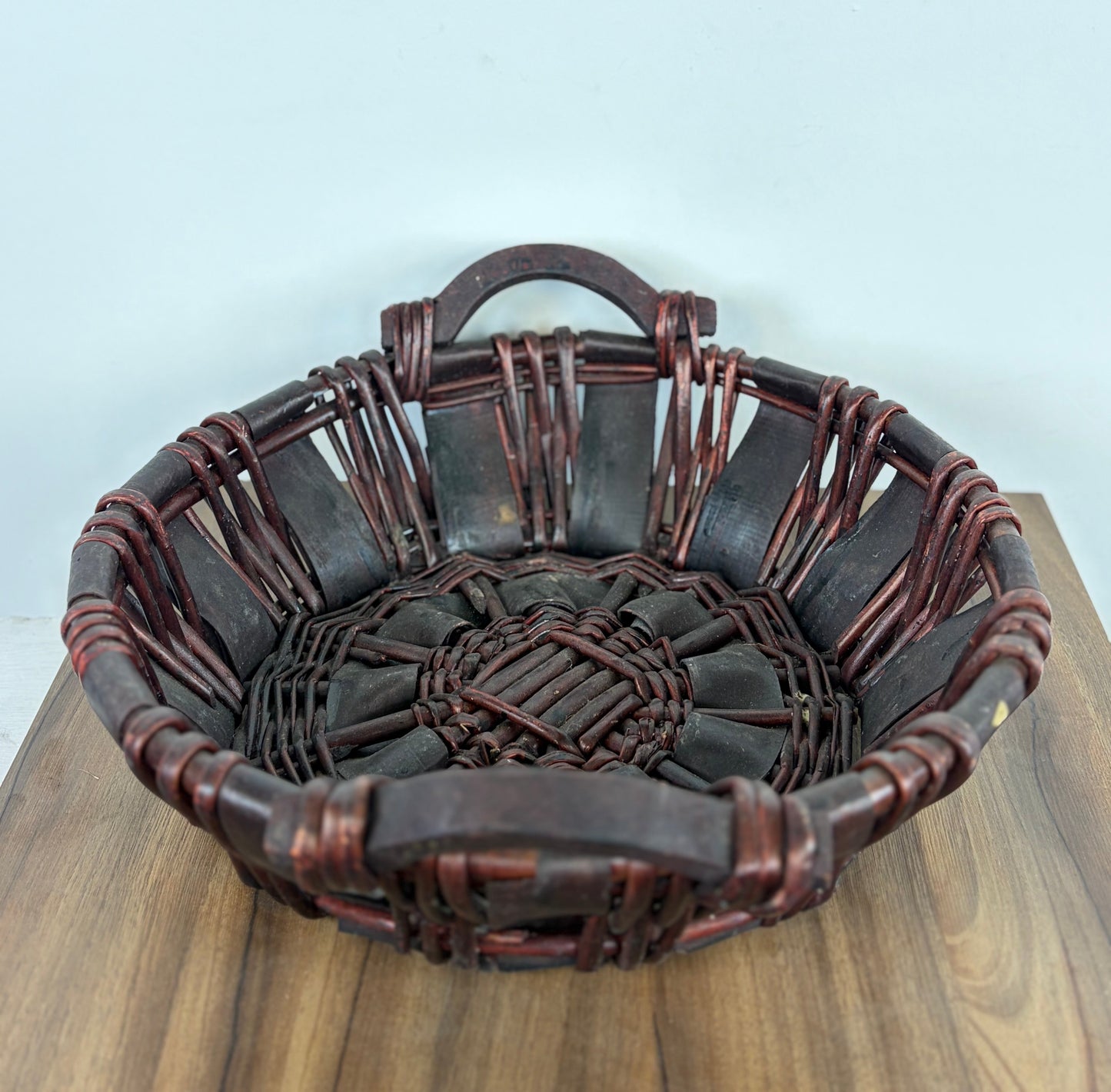 Cesta Mimbre Tejida para Frutas o Pan