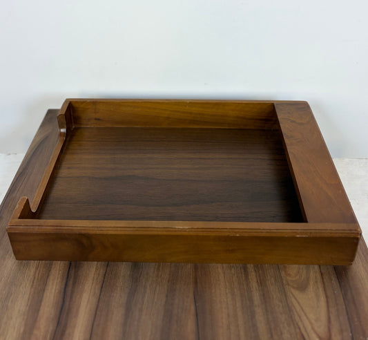 Bandeja Escritorio Nogal Mid-Century