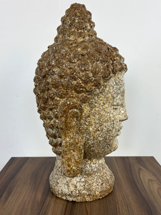 Busto decorativo de Buda con Acabado Agrietado