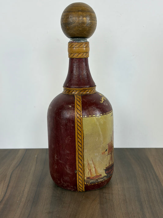 Decantador de Vino Vintage en Cuero