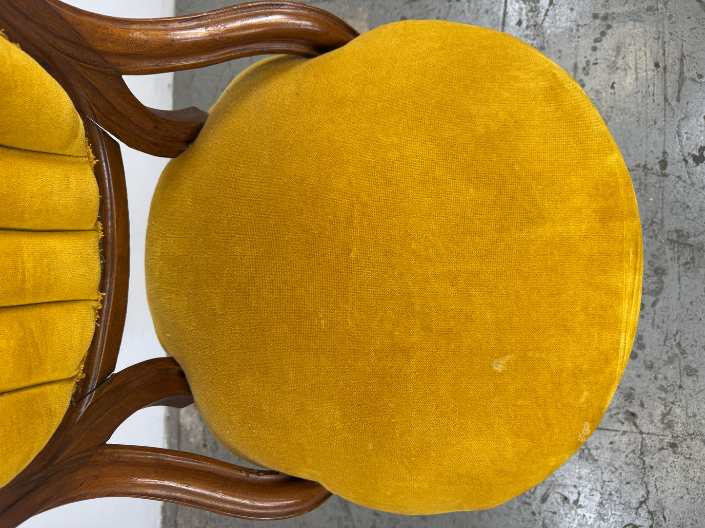 Silla Victoriana Terciopelo Amarillo x2