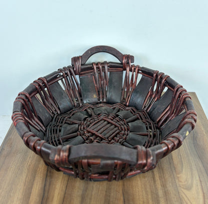 Cesta Mimbre Tejida para Frutas o Pan