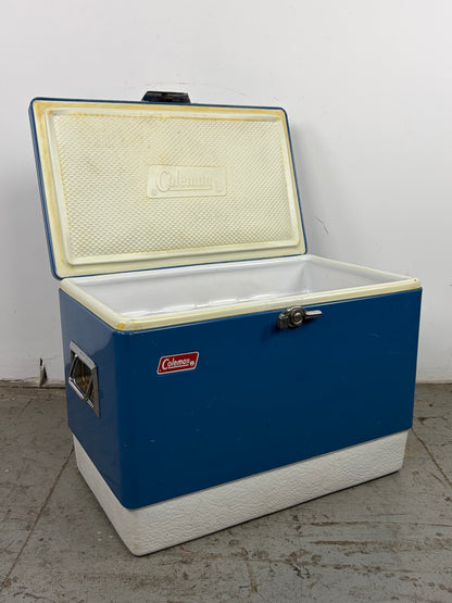 Hielera Coleman Vintage Azul – Años 60