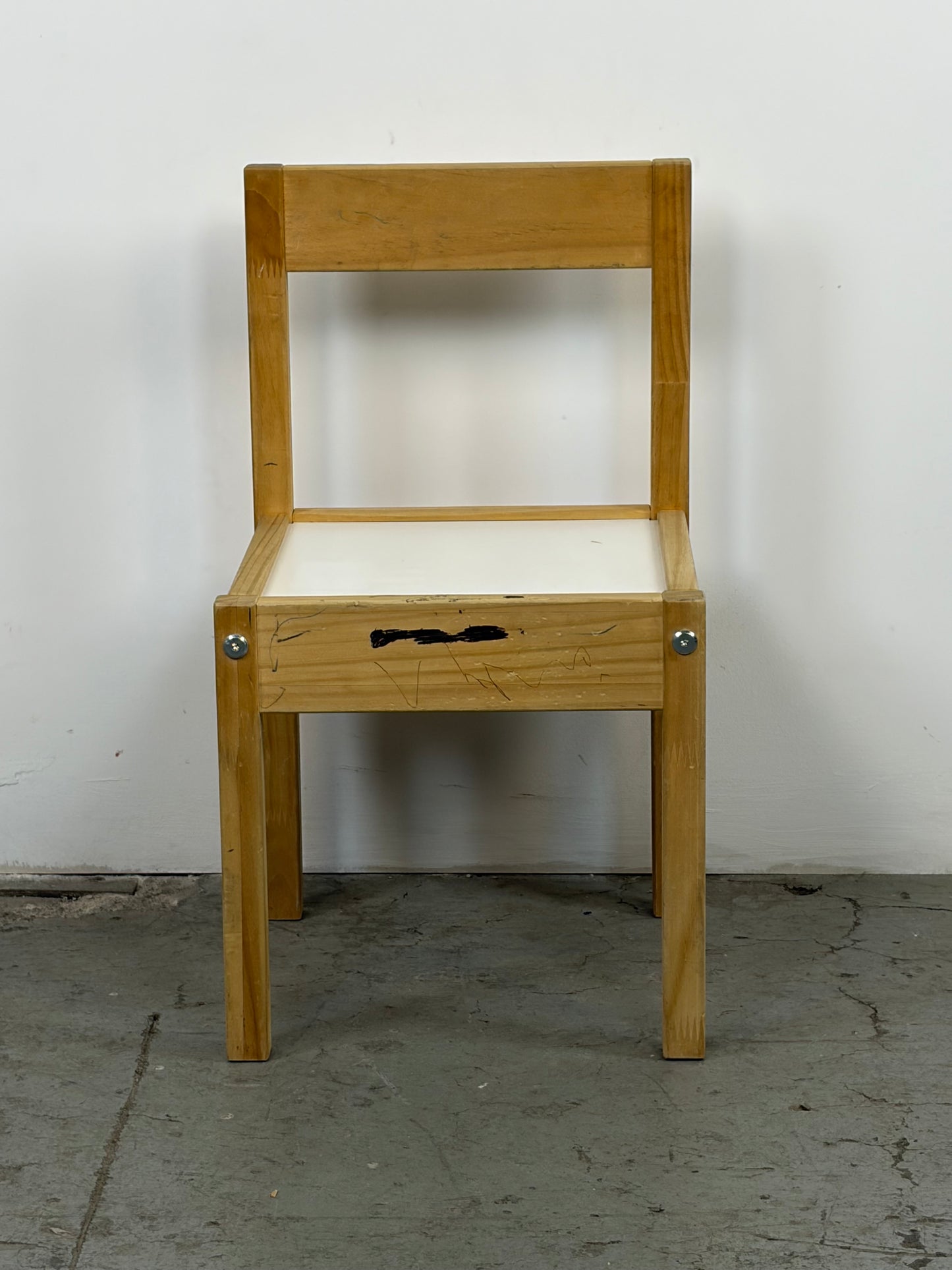 Silla Infantil Madera Blanca