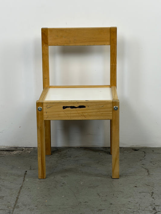 Silla Infantil Madera Blanca