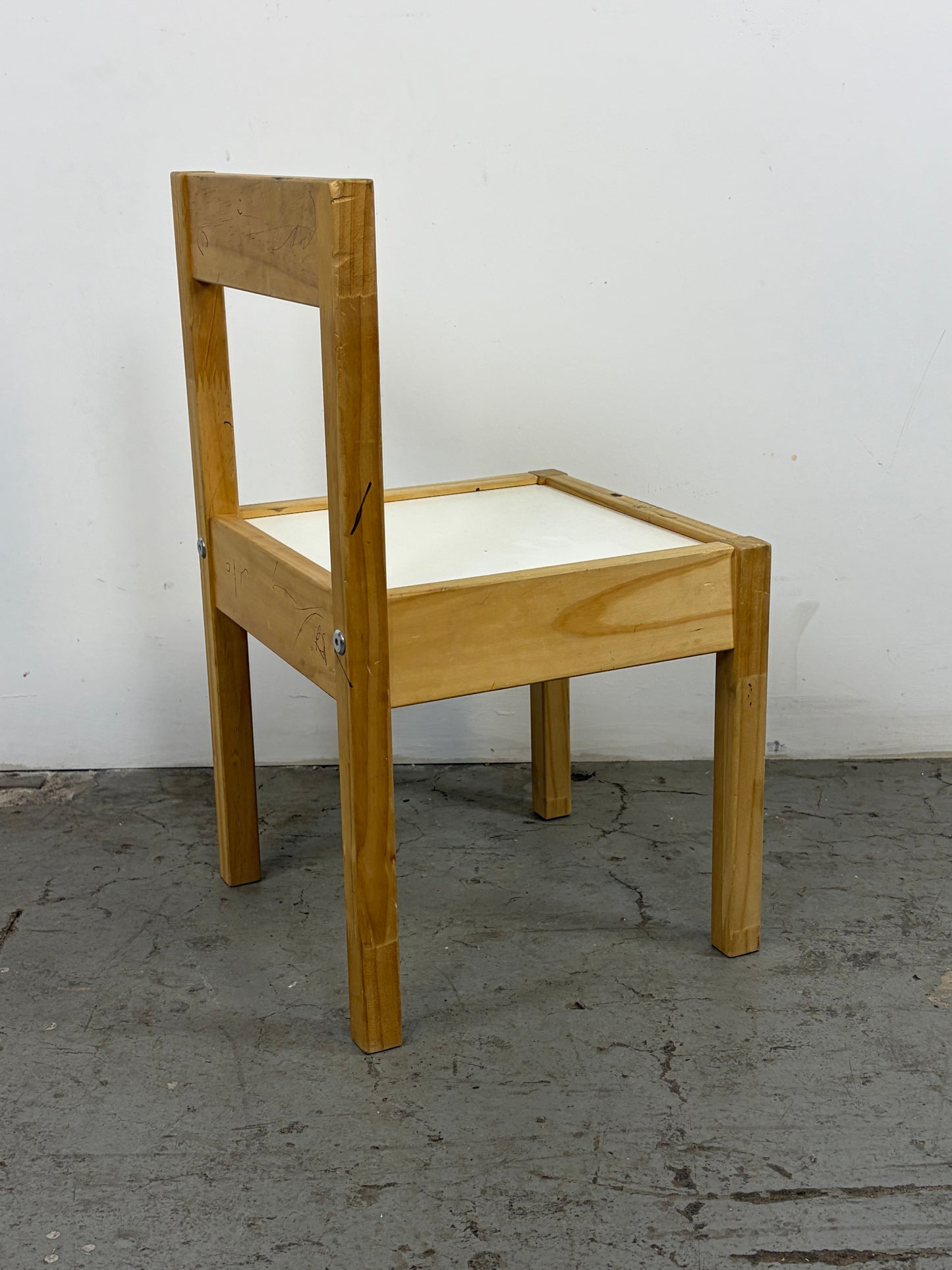 Silla Infantil Madera Blanca