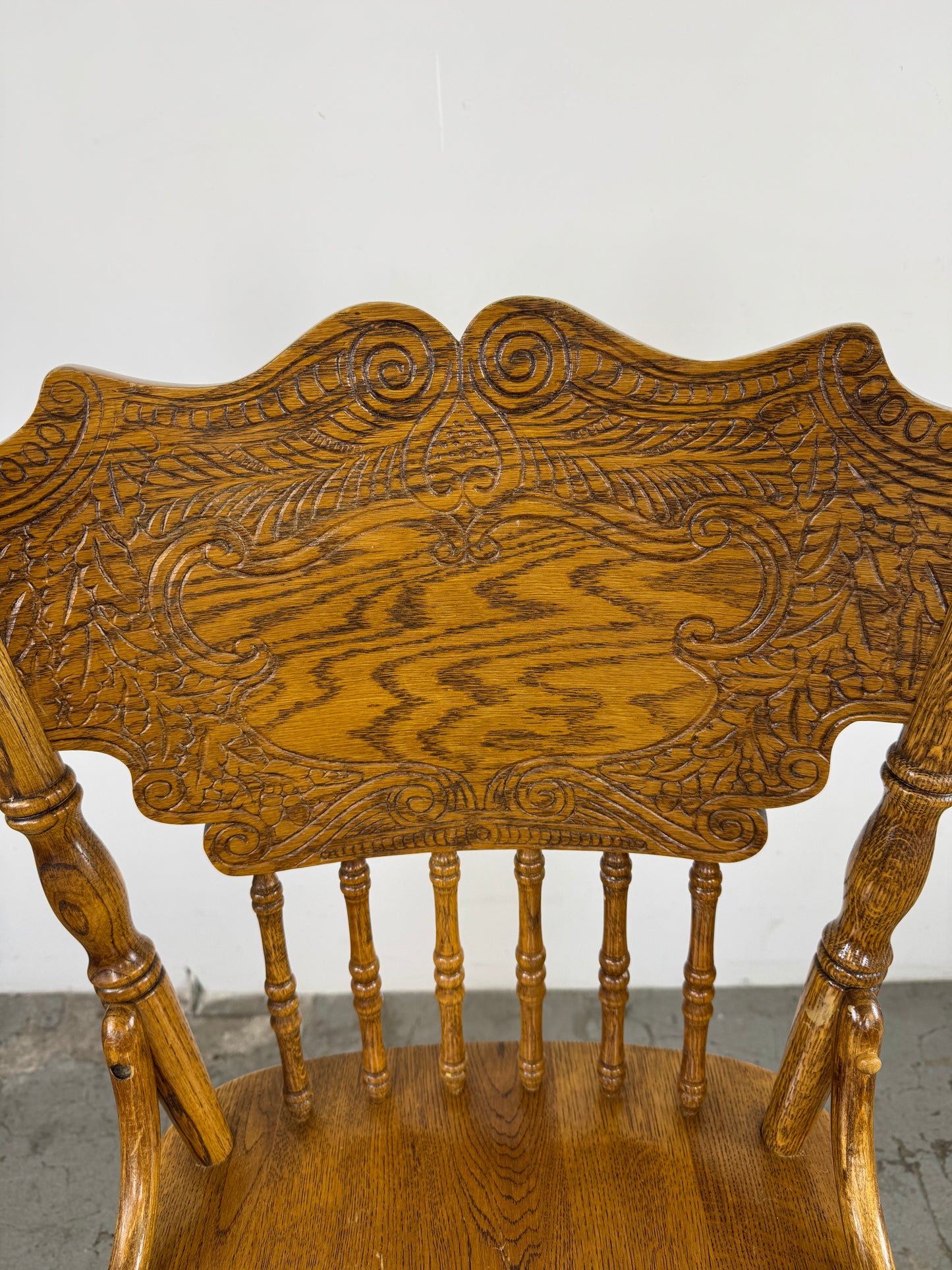 Taburete de Bar Giratorio Vintage, Madera de Roble con
