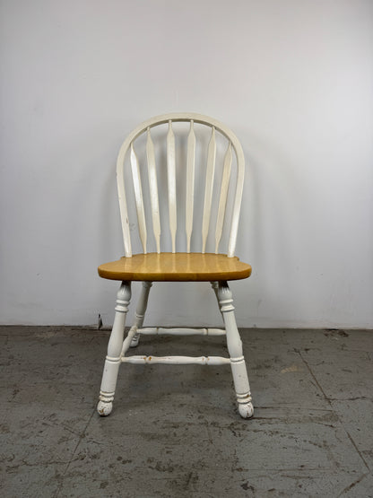 Silla Windsor Bicolor Madera y Blanco