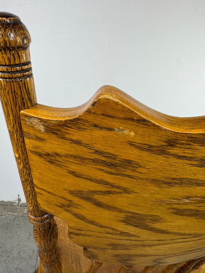 Taburete de Bar Giratorio Vintage, Madera de Roble con
