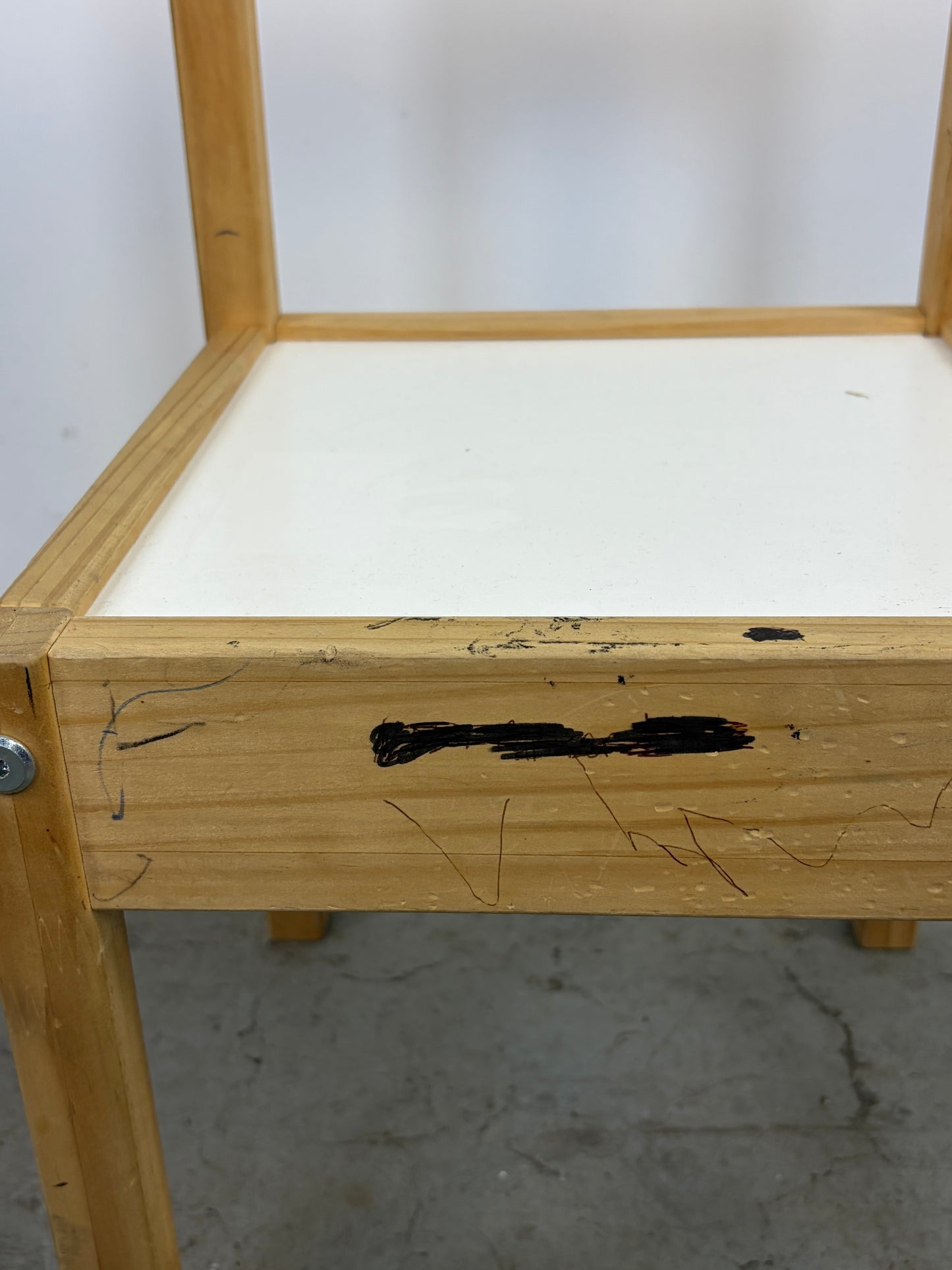 Silla Infantil Madera Blanca