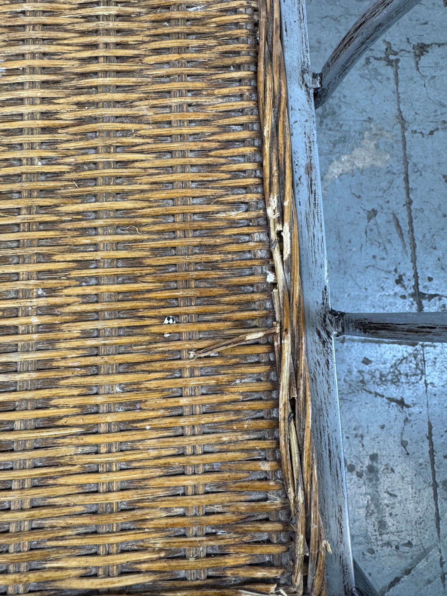 Banco Hierro Forjado con Asiento Mimbre