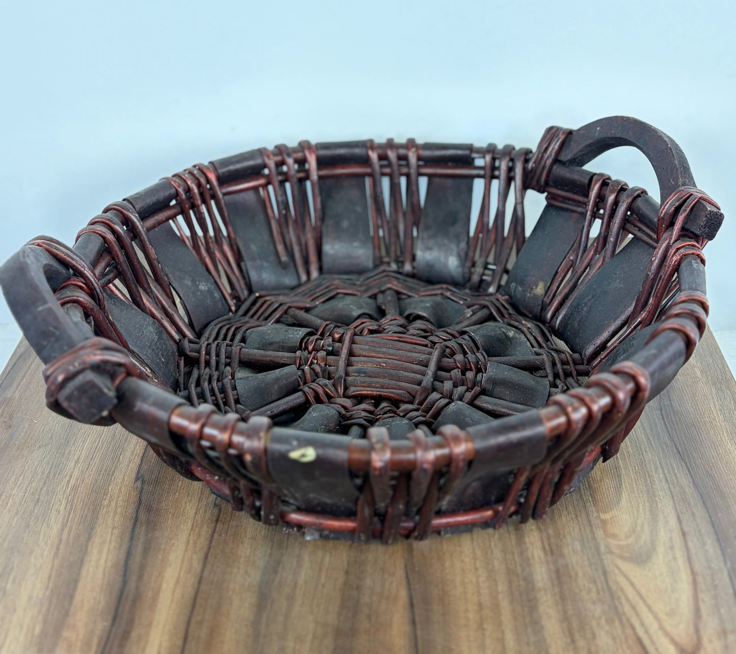 Cesta Mimbre Tejida para Frutas o Pan