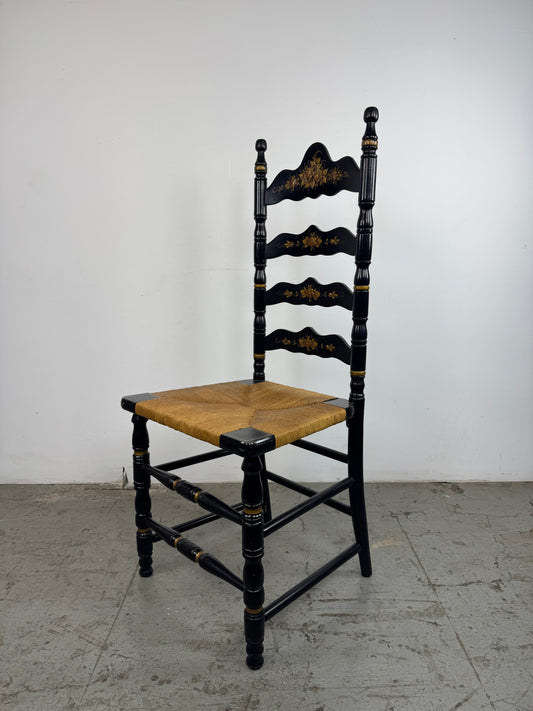 Silla Hitchcock, con respaldo de escalera, acabado e