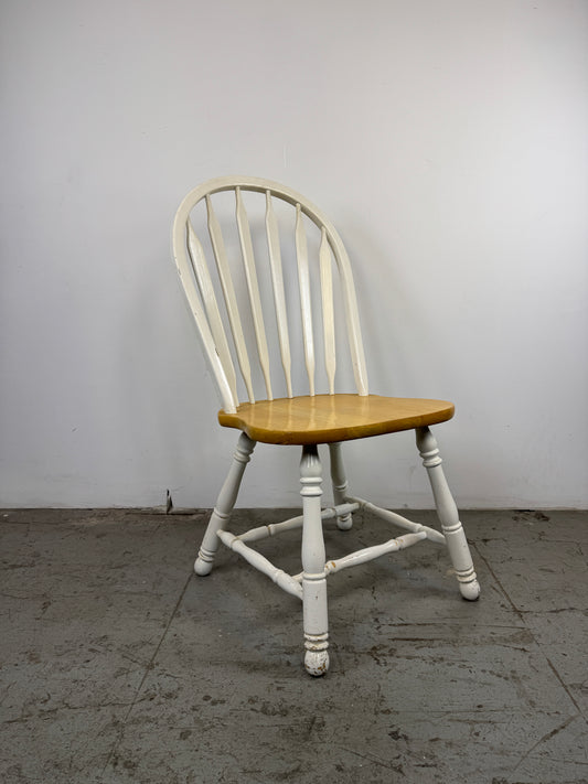 Silla Windsor Bicolor Madera y Blanco