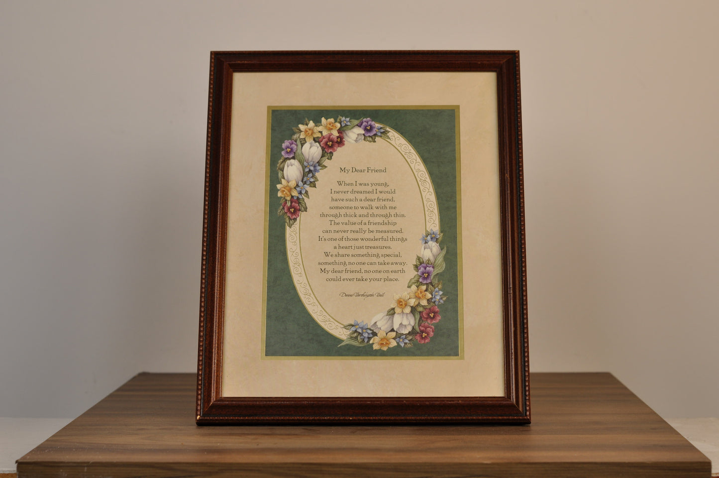 Cuadro Decorativo "My Dear Friend" – Poema Sentimental