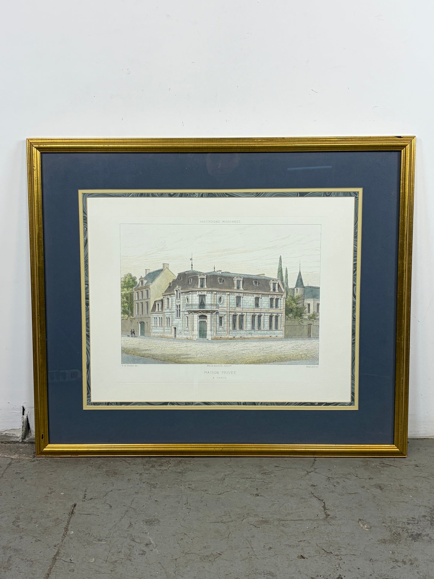 Grabado "Maison Privée à Paris" 1877