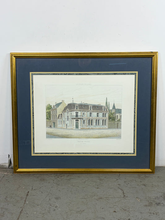 Grabado "Maison Privée à Paris" 1877