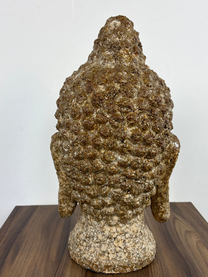 Busto decorativo de Buda con Acabado Agrietado