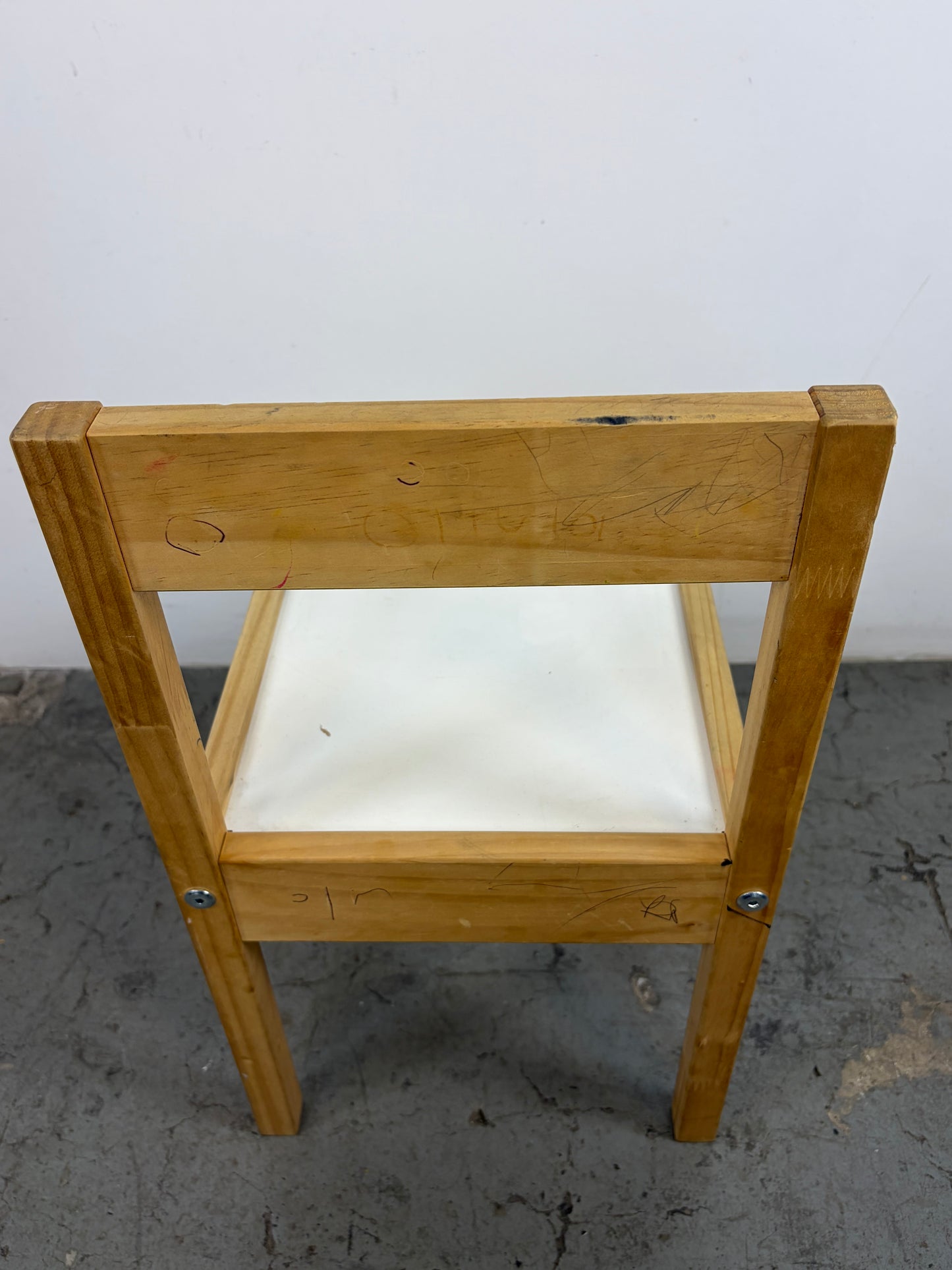 Silla Infantil Madera Blanca
