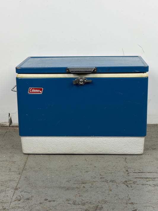 Hielera Coleman Vintage Azul – Años 60