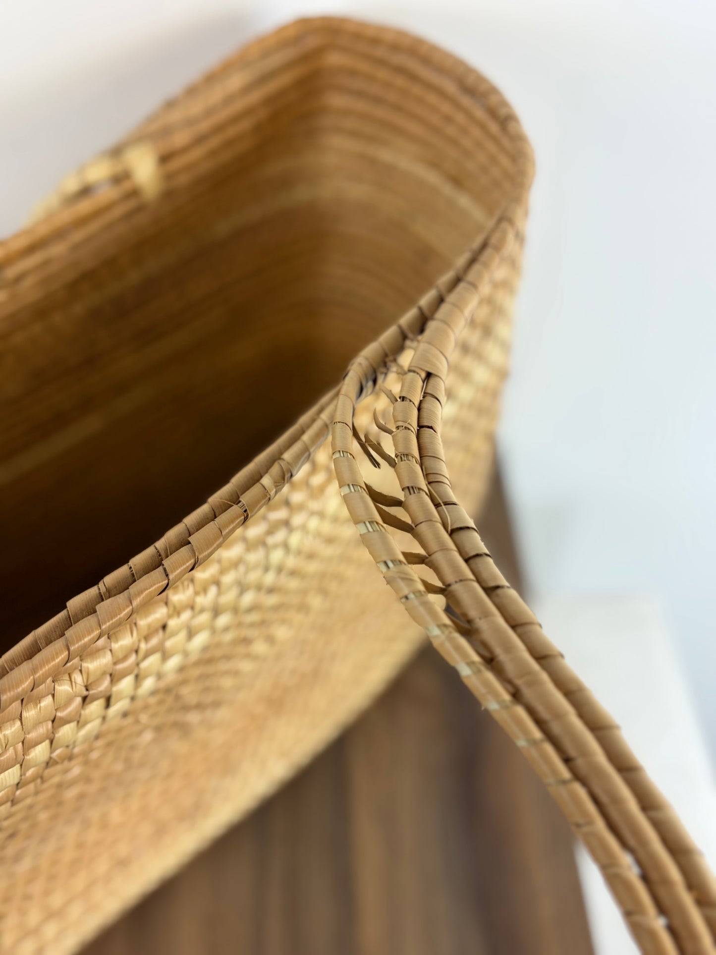 Bolso Shopper de Mimbre con Asas Largas