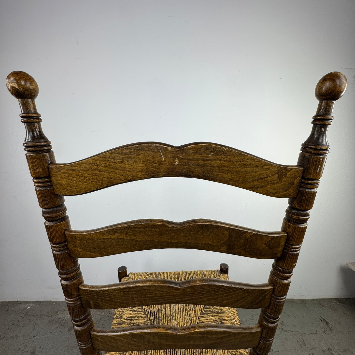 Silla Rústica Madera con Asiento Tejido x2