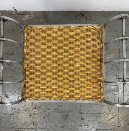 Banco Hierro Forjado con Asiento Mimbre