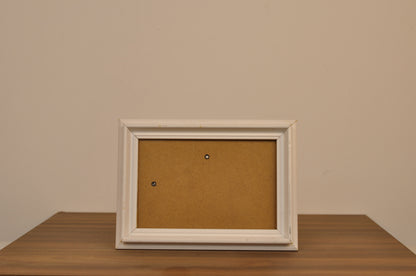 Porta retrato de madera, color blanco