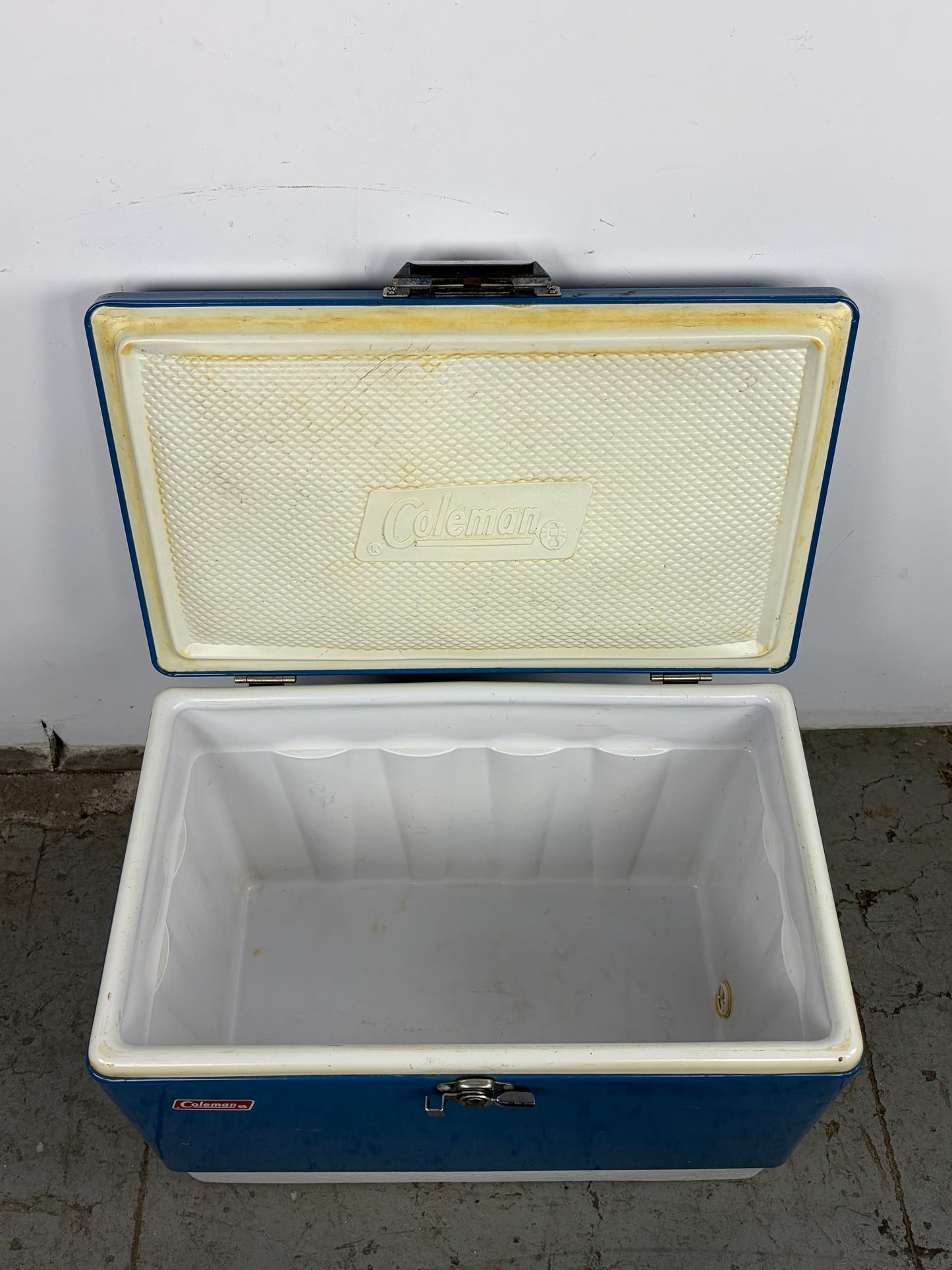 Hielera Coleman Vintage Azul – Años 60