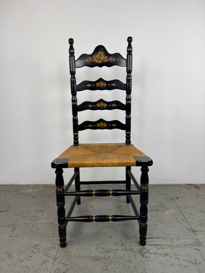 Silla Hitchcock, con respaldo de escalera, acabado e