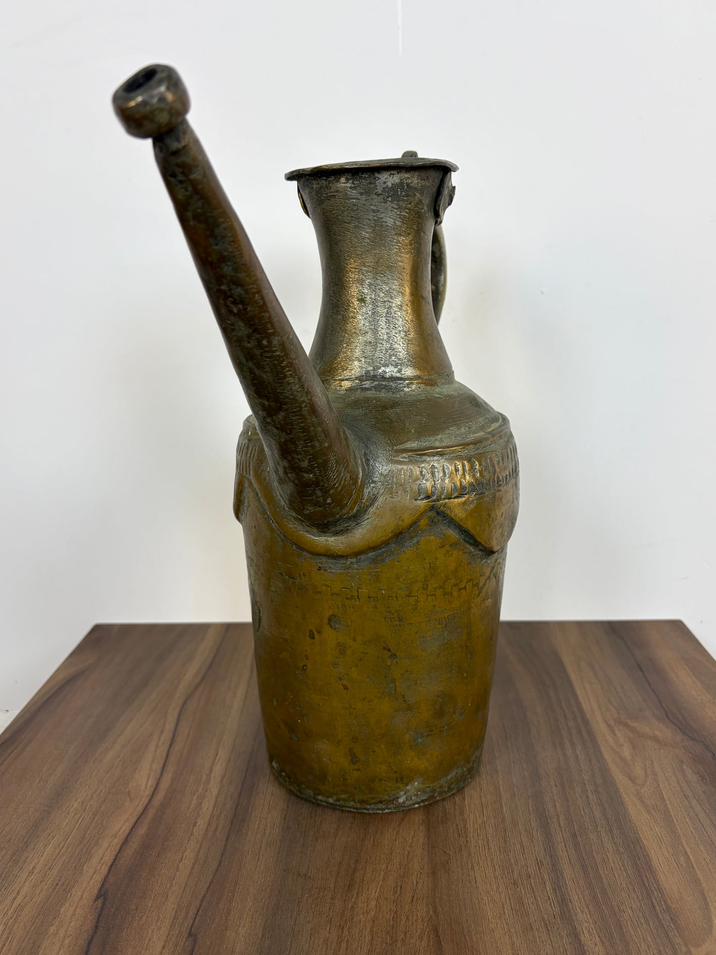 Regadera / Jarra de Cobre Turca Antigua con Cañón Largo