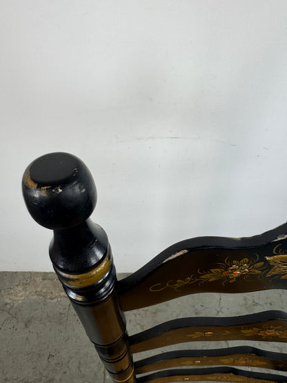 Silla Hitchcock, con respaldo de escalera, acabado e