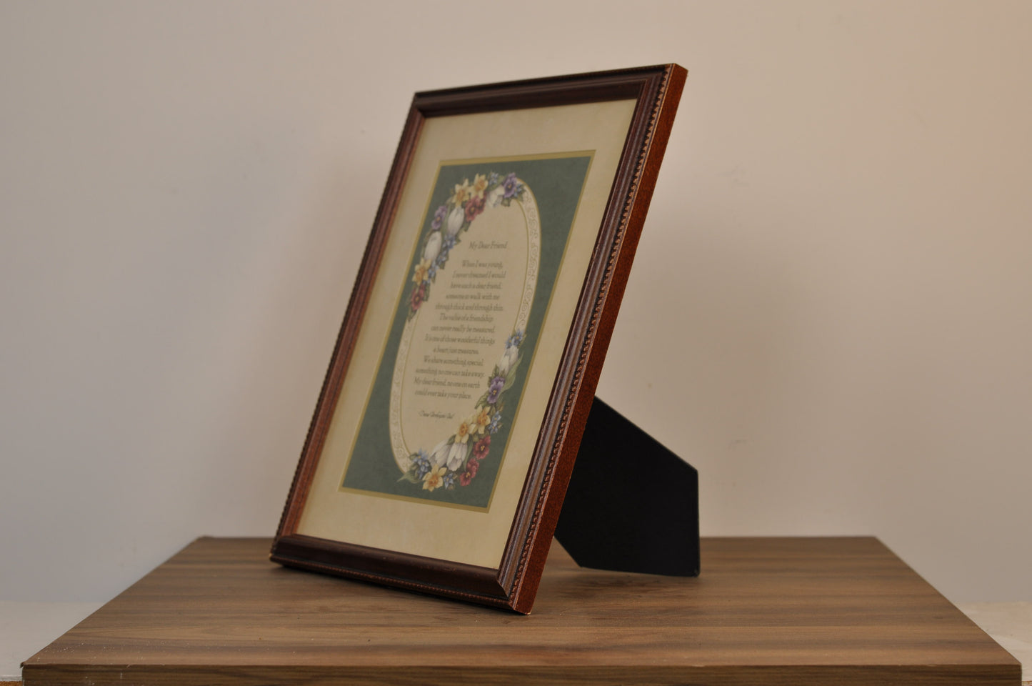 Cuadro Decorativo "My Dear Friend" – Poema Sentimental