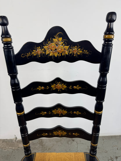 Silla Hitchcock, con respaldo de escalera, acabado e