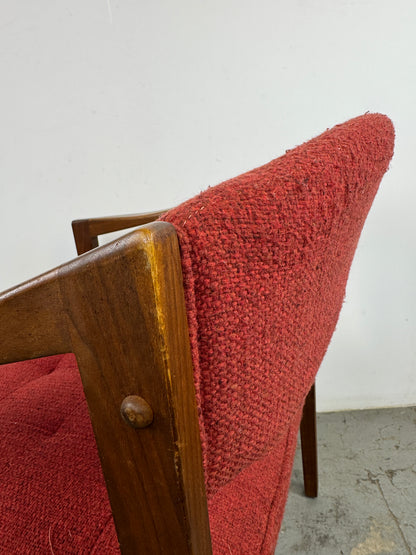 Silla Lounge Mid-Century – Madera Oscura
