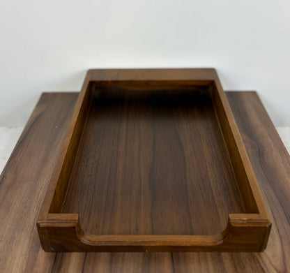 Bandeja Escritorio Nogal Mid-Century
