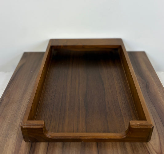 Bandeja Escritorio Nogal Mid-Century