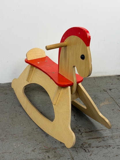 Caballo Balancín Hape Madera – Rojo