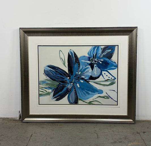 Cuadro “flowers of asure ll” de la artista Ángela