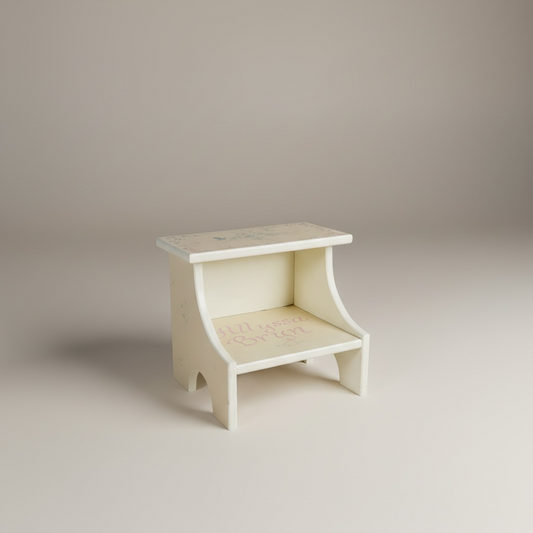 Banquito Escalera de Madera Pintado – Go Vintage