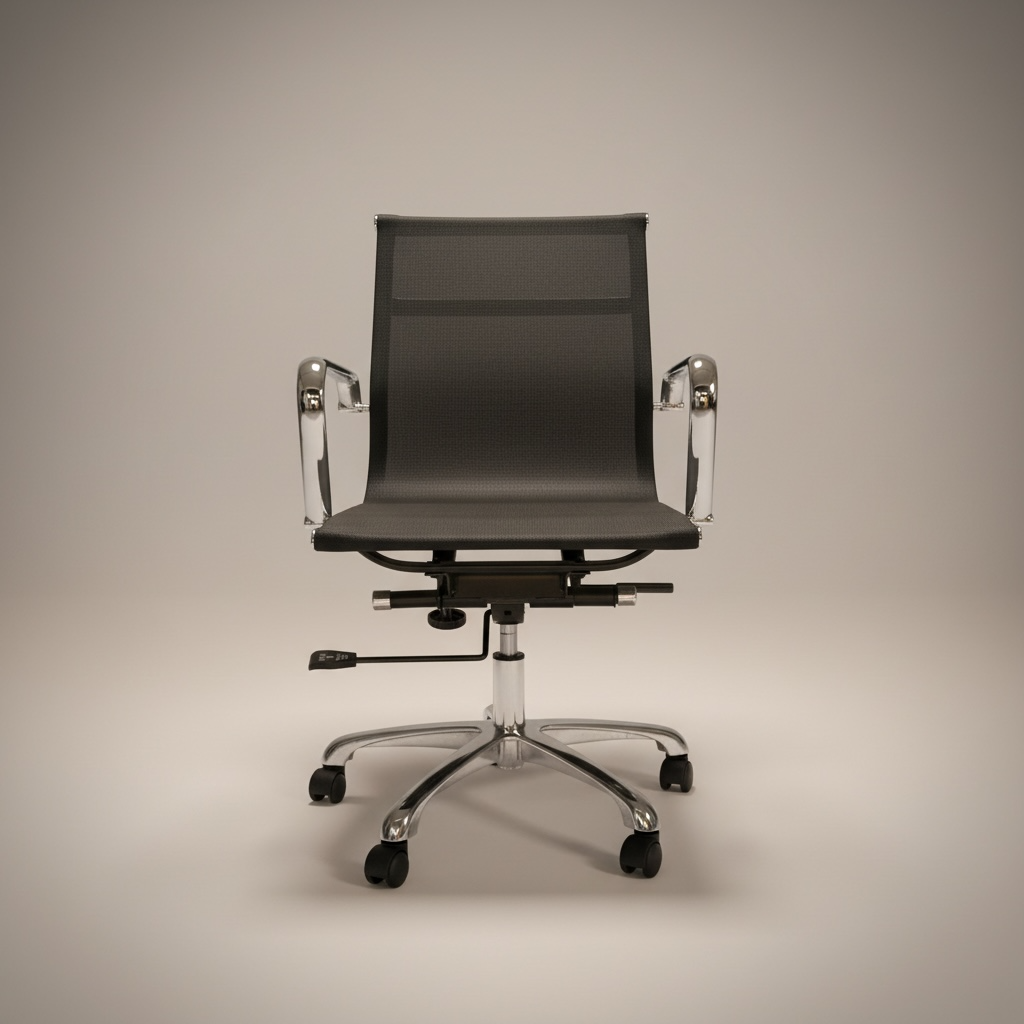 Silla Oficina Carson Media – Malla Negra – Go Vintage