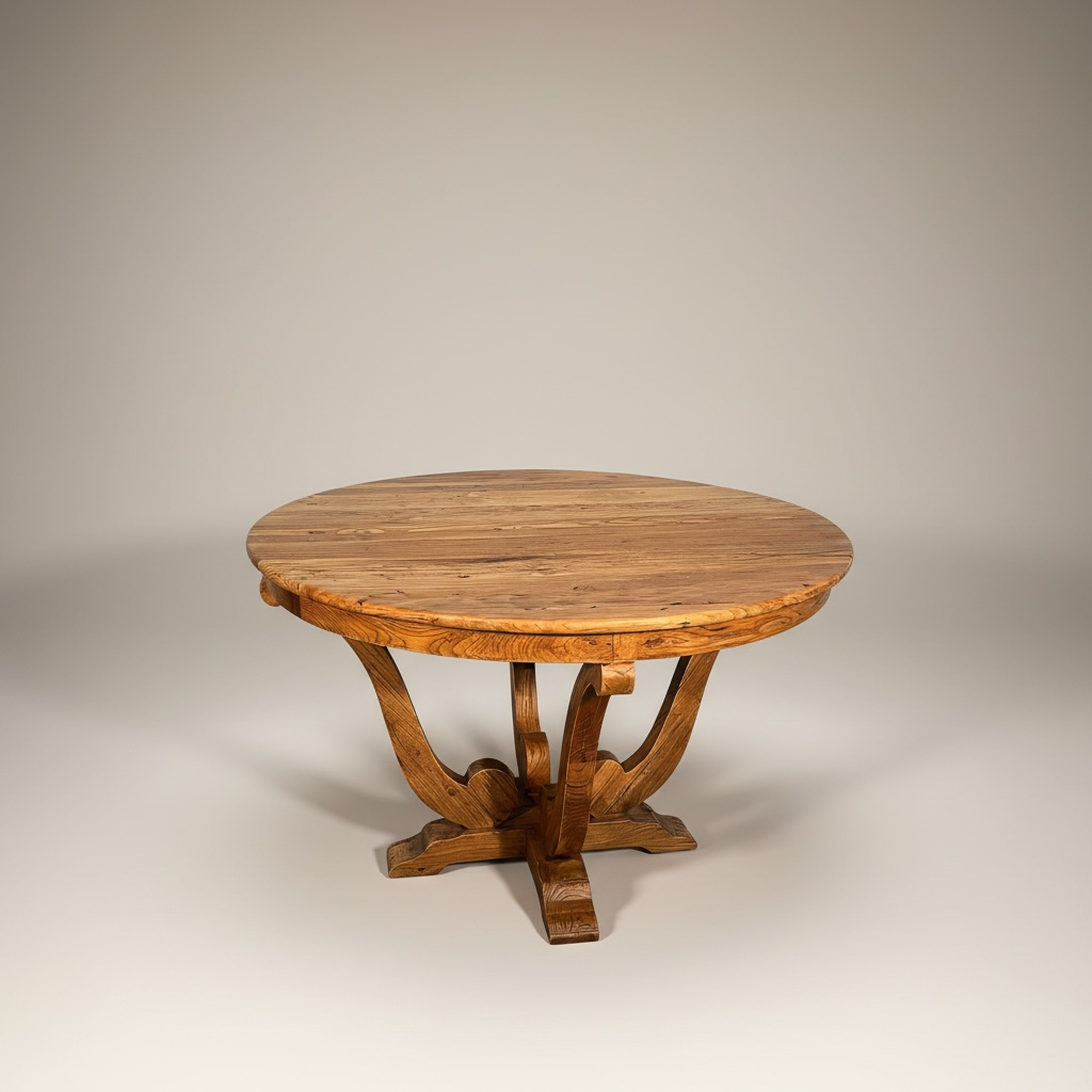 Mesa Comedor Redonda – Patas Curvas – Go Vintage