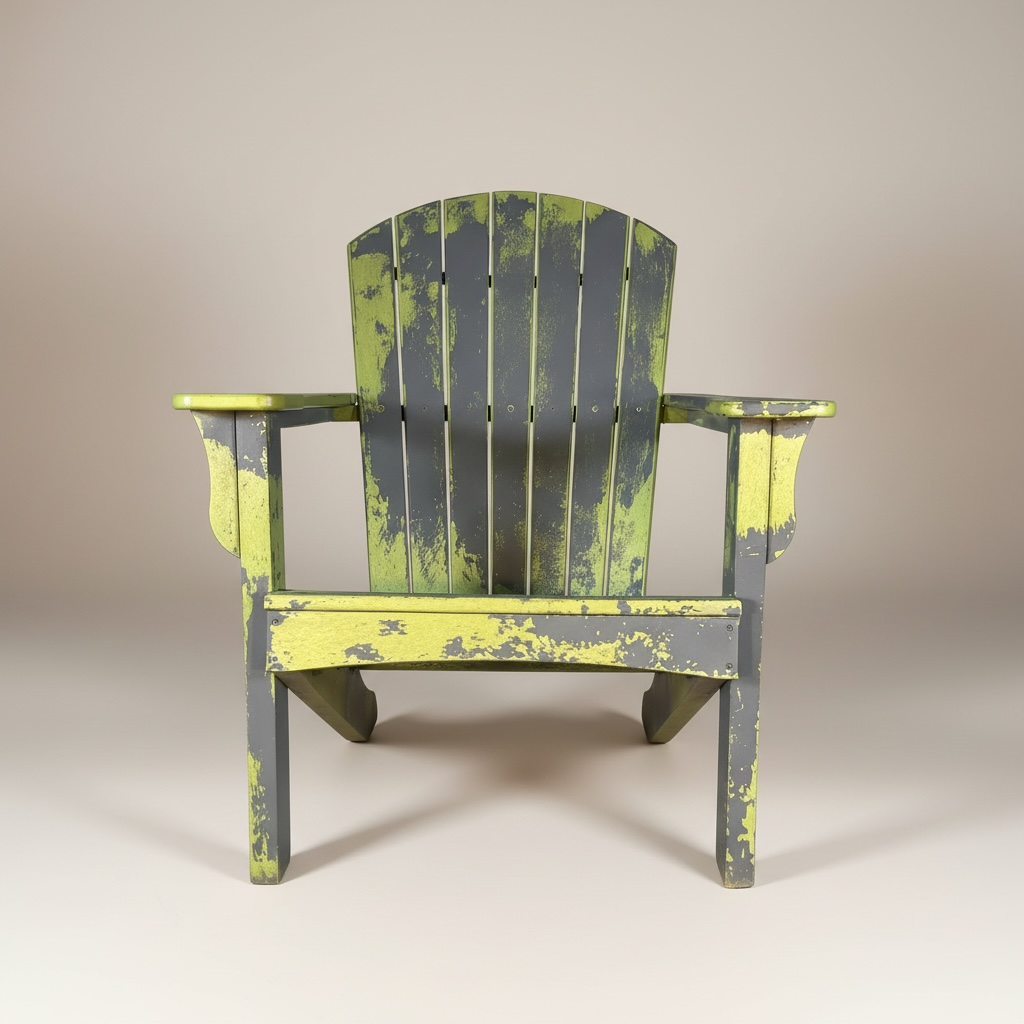 Silla Adirondack Verde Lima y Gris – x2 – Go Vintage