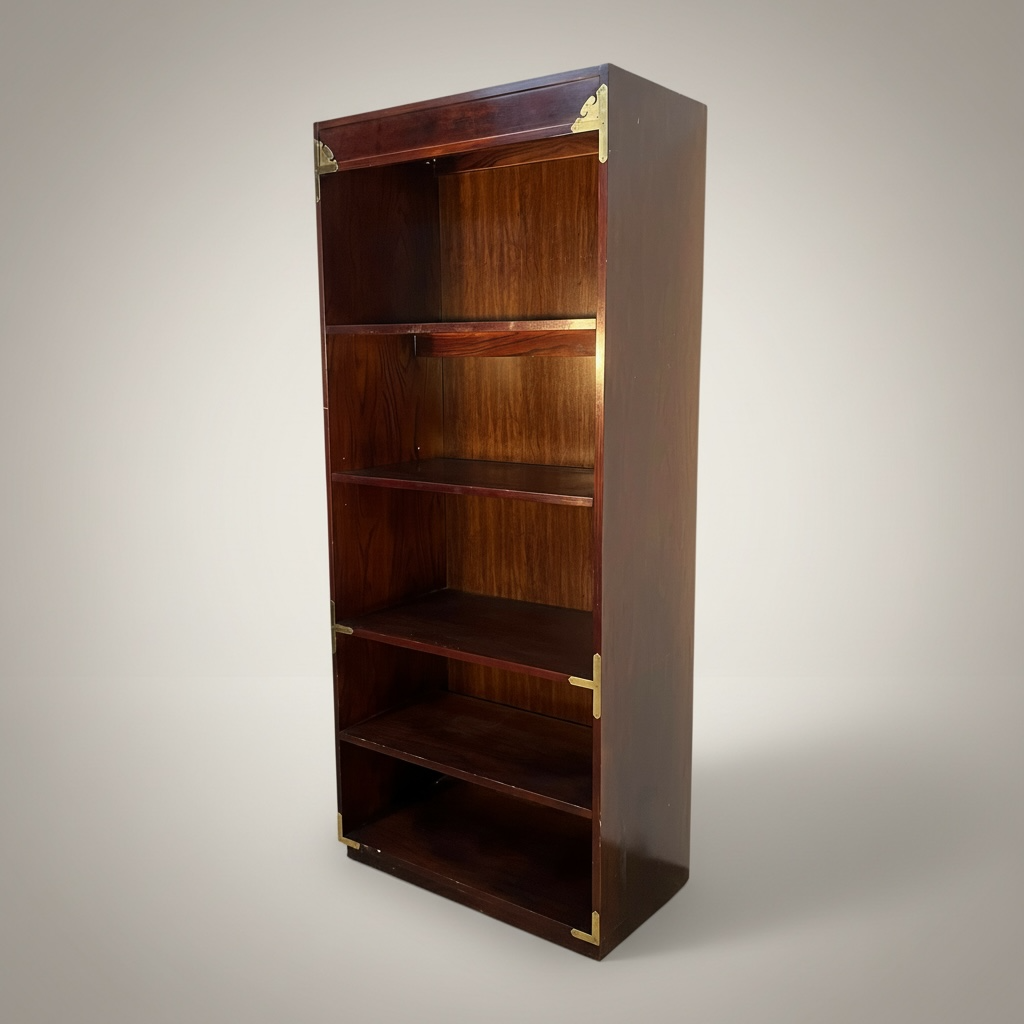 Estantería Madera Oscura Estilo Campaña – Go Vintage