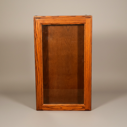 Vitrina o caja de sombra de madera con frente de vidrio para exhibición – Go Vintage