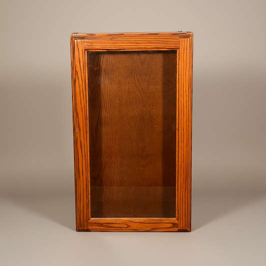 Vitrina o caja de sombra de madera con frente de vidrio para exhibición – Go Vintage