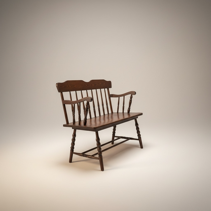 Banqueta de madera estilo Windsor – Go Vintage